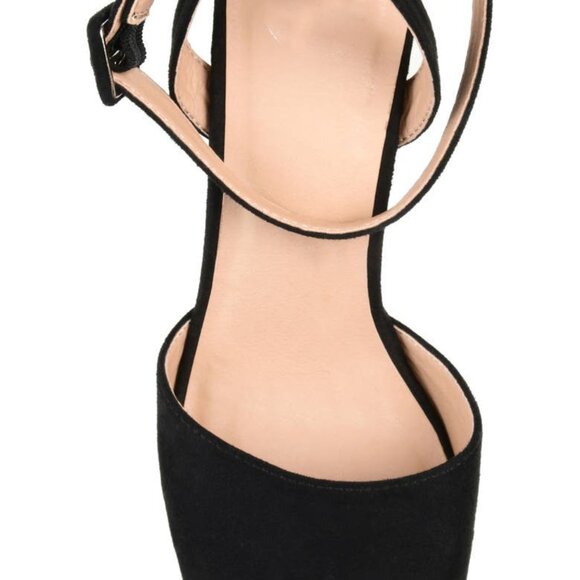 Bashwood Handmade Black Suede Leather Wedge Heel Sandal - Picture 2 of 4